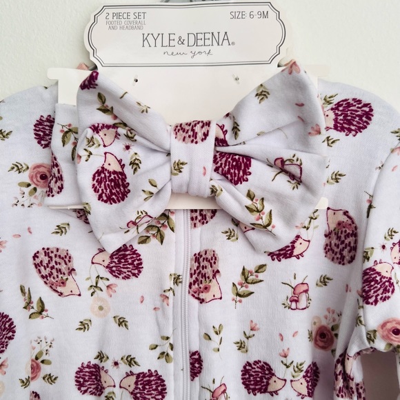 Kyle & Deena Hedgehogs Footie and Headband Set NWT - Picture 4 of 12